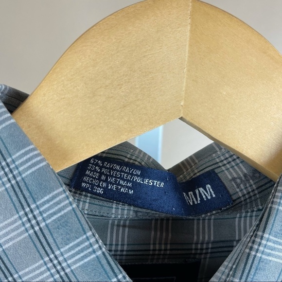 Men's Haggar & Dockers Medium Check Button Up Shirt 2 Pack Set Office - Picture 14 of 16